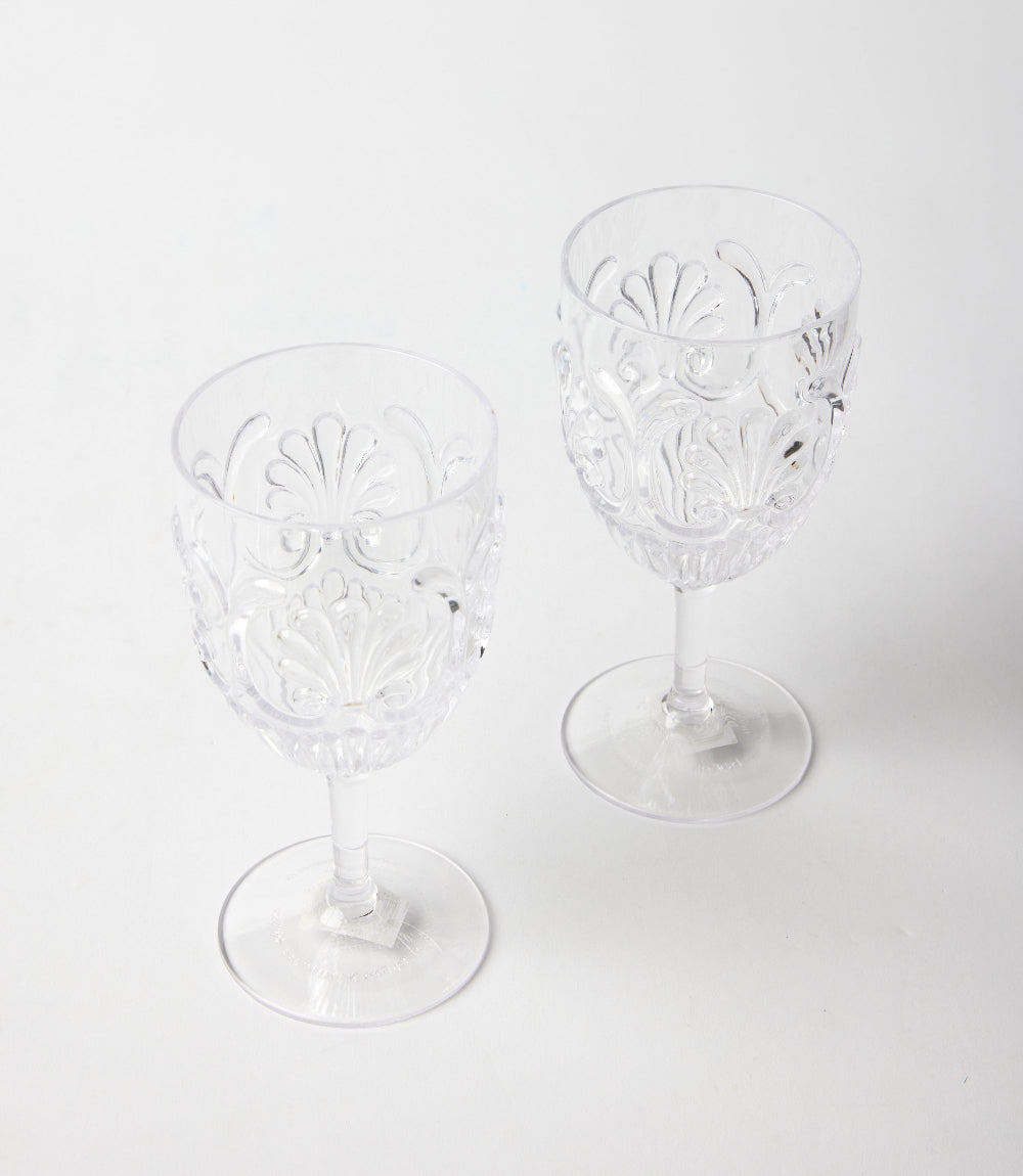 Acrylic Fleur Wine Glass