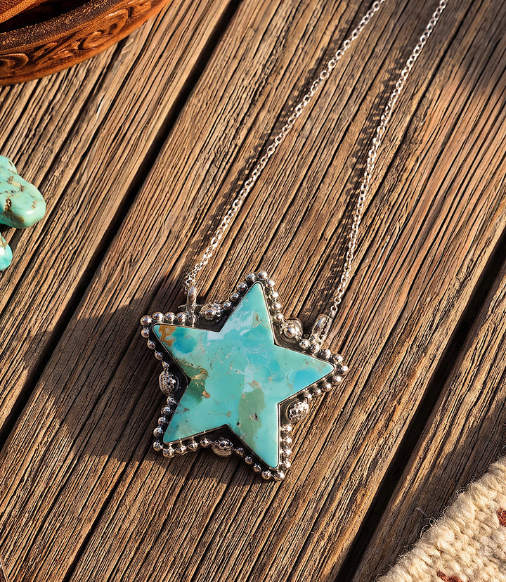 Kingman Turquoise Star Necklace