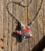 Pink Dahlia Star Necklace