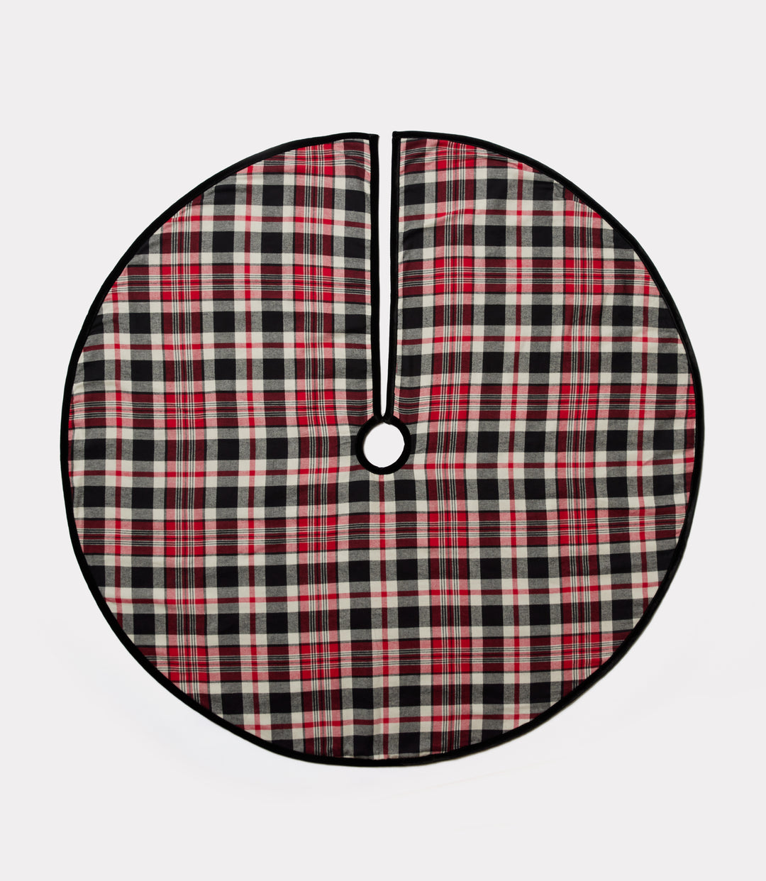 Reversible Plaid & Leopard Christmas Tree Skirt