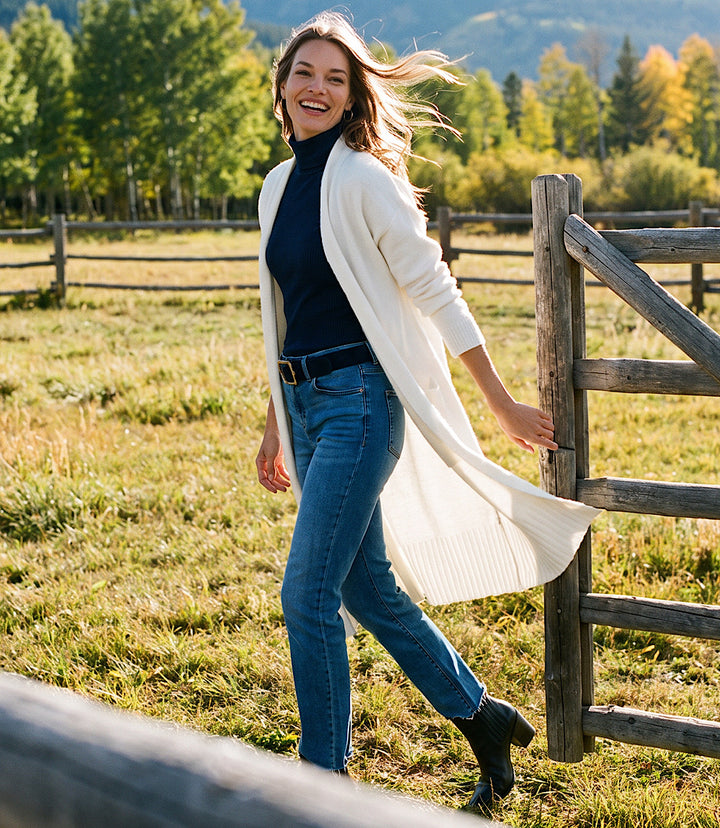 Long Open Front Cardigan Sweater