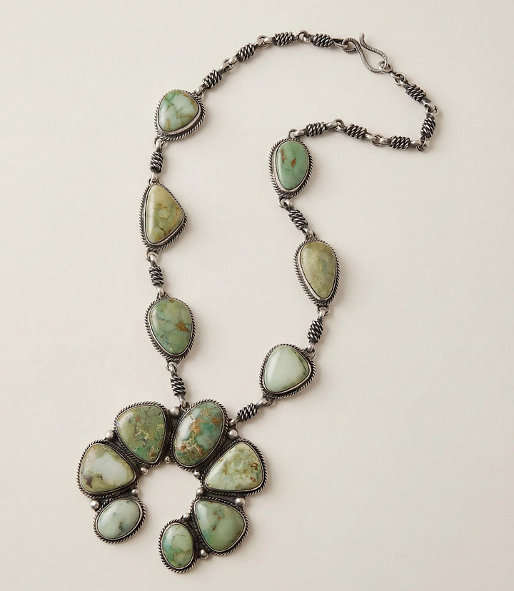 Nevada Turquoise Squash Blossom Necklace