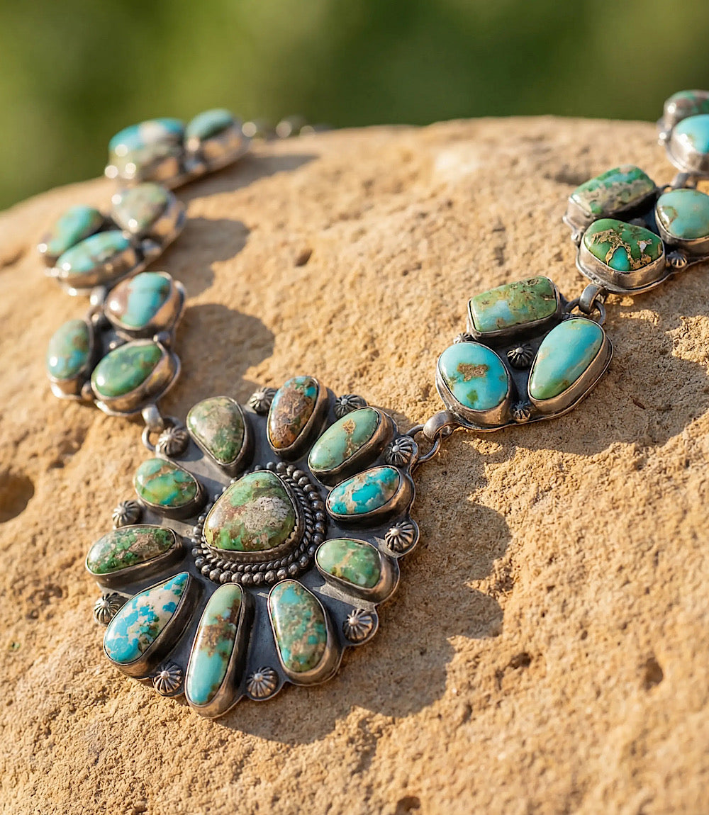 Carico Lake Turquoise Sterling Silver Necklace