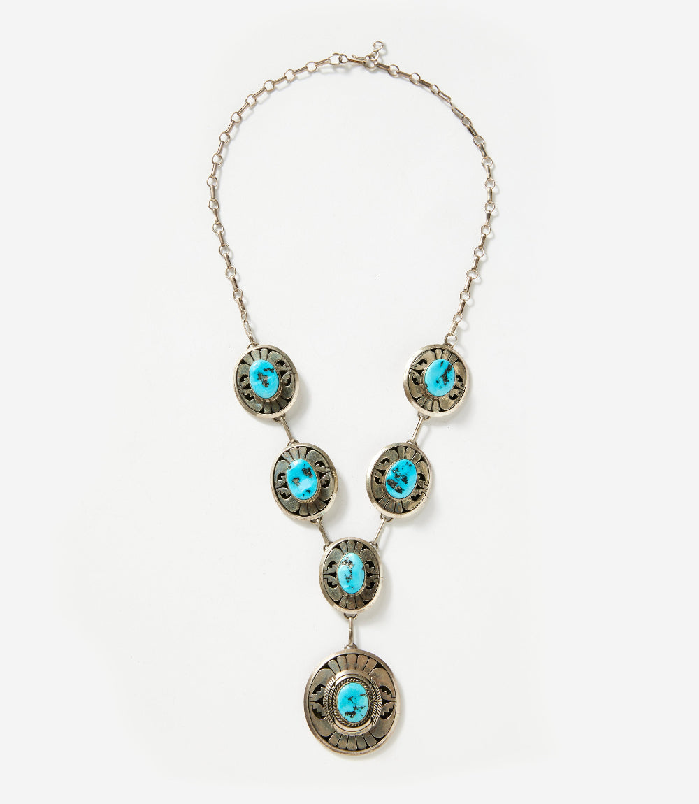 Vintage Embellished Turquoise Stone Necklace