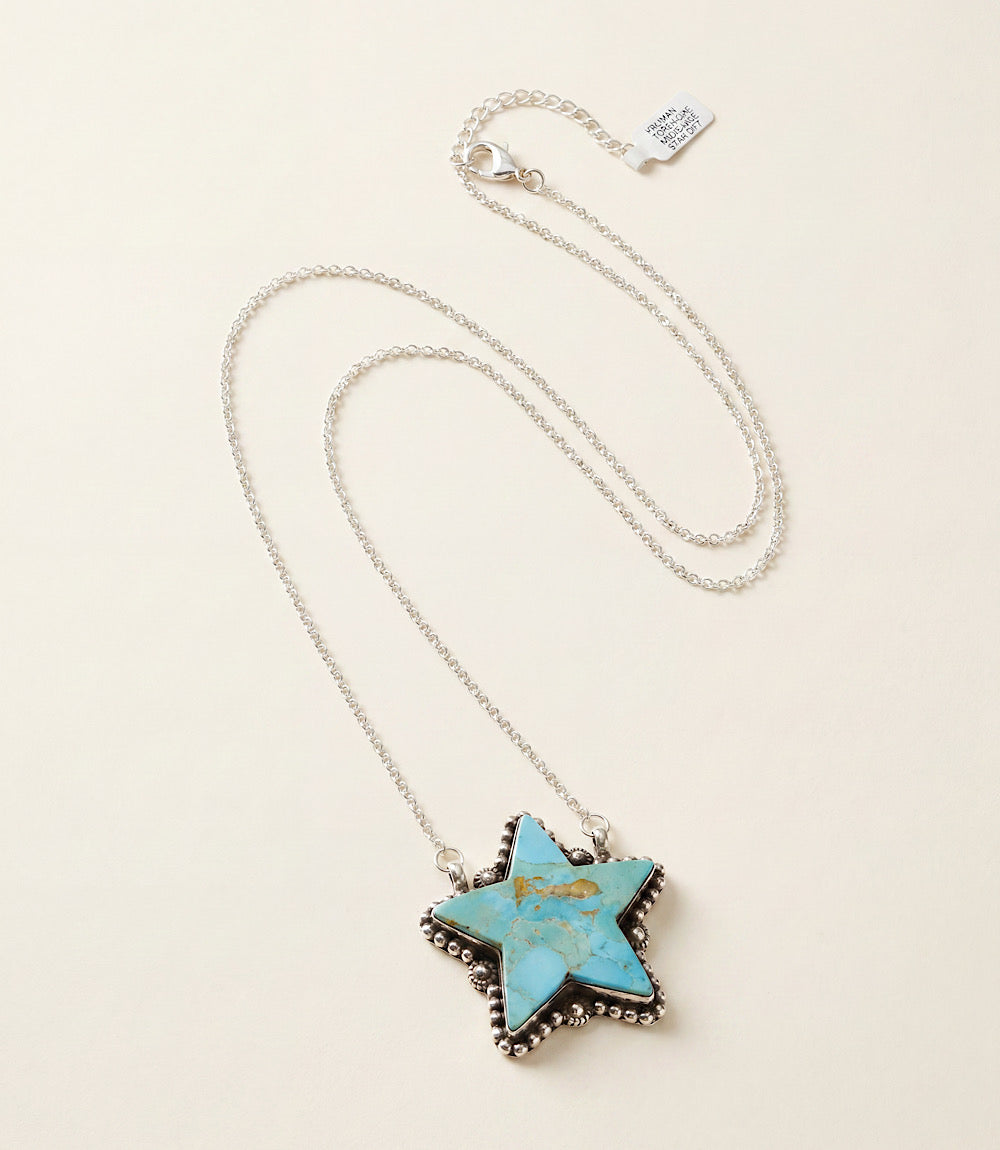 Kingman Turquoise Star Necklace