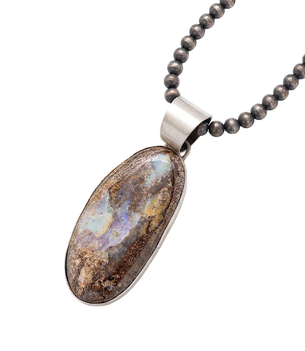Boulder Opal Pendant Necklace