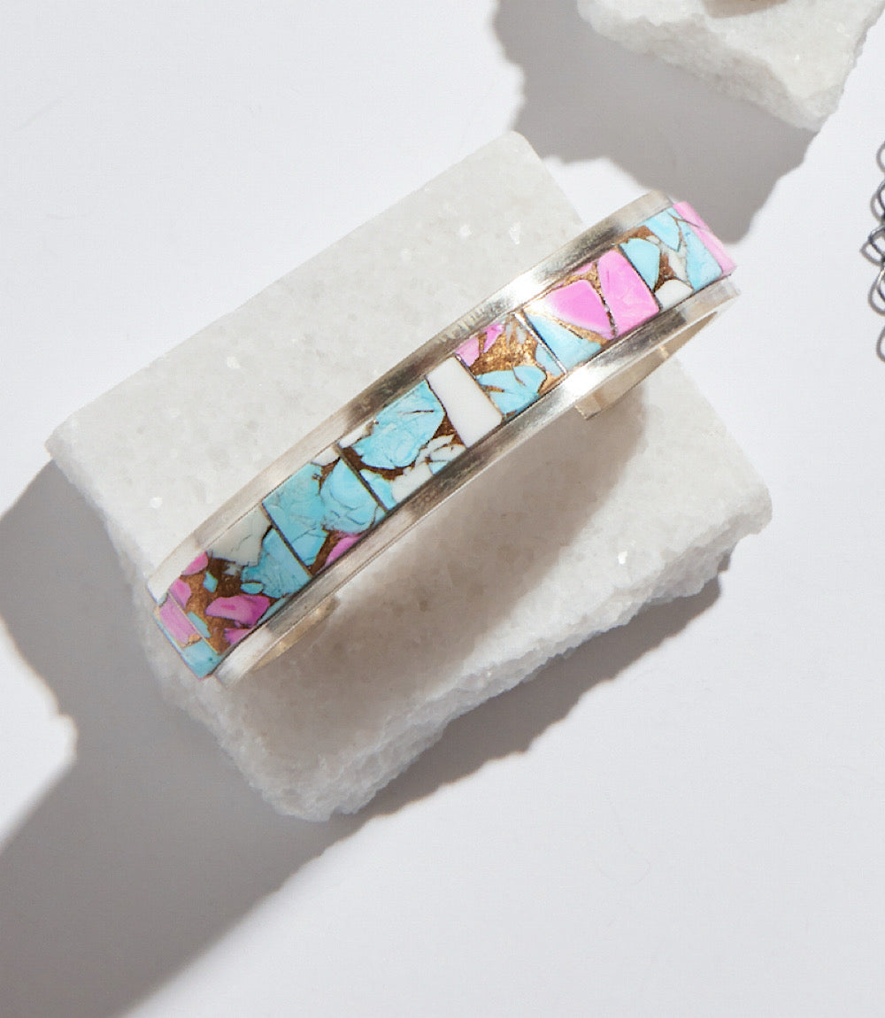 Cotton Candy Turquoise Cuff Bracelet