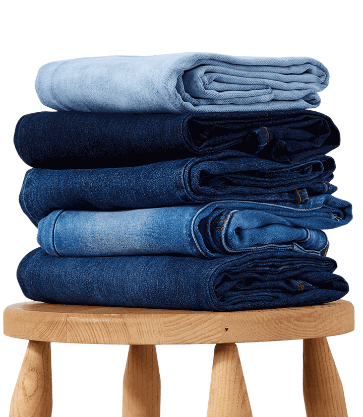 Petite Size Raw Hem Straight Jeans