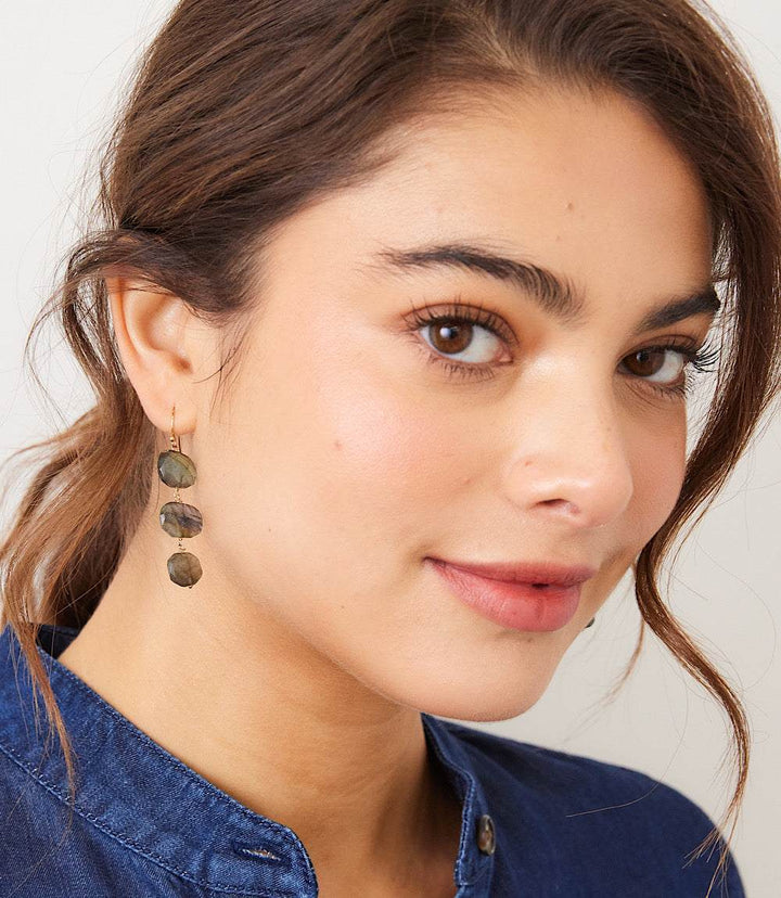 Tiered Gemstone Earrings