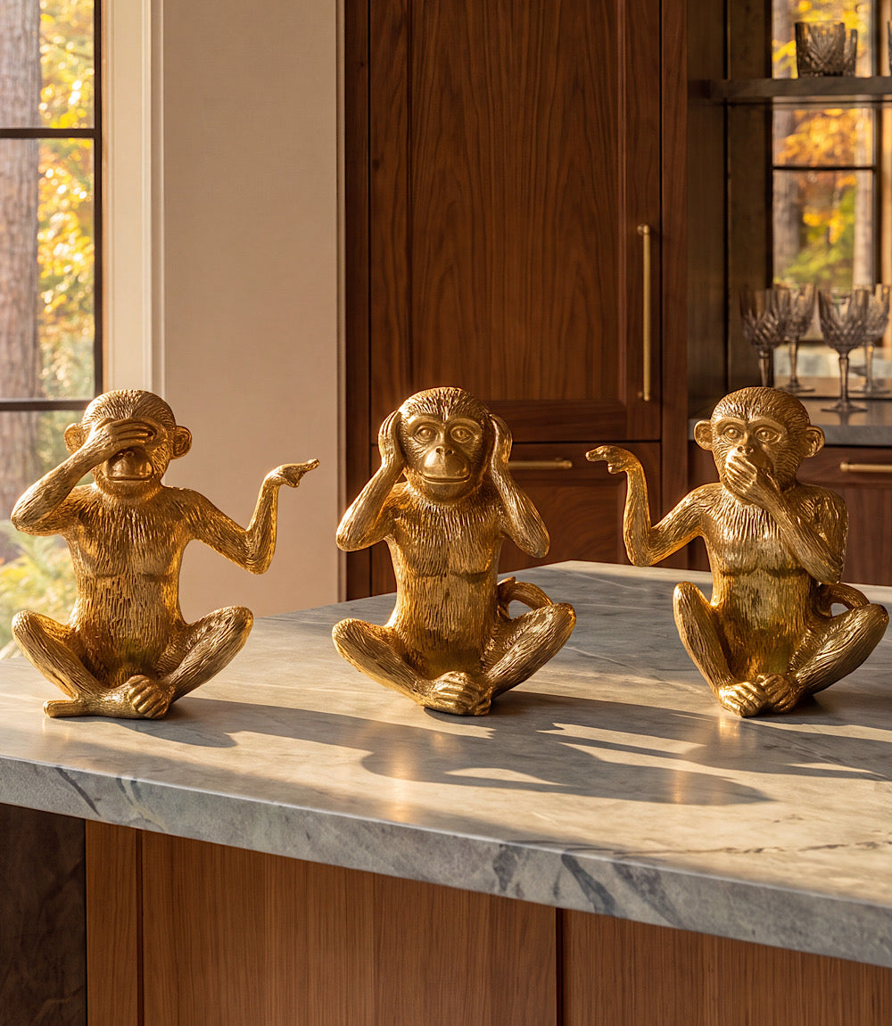 Hear No Evil, See No Evil, Speak No Evil Monkeys