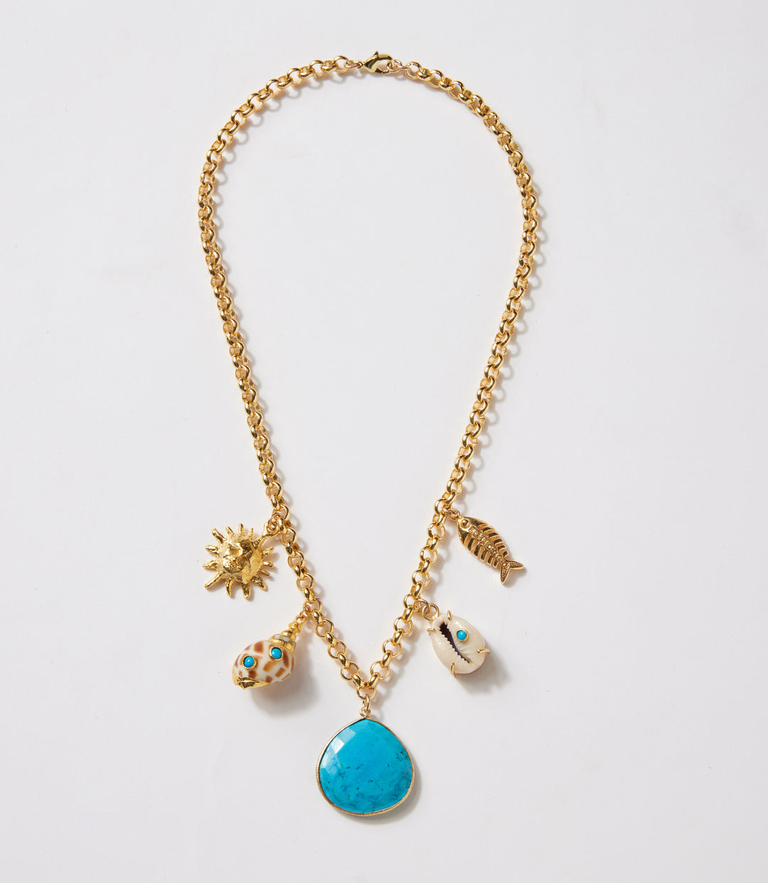 Turquoise Sea Charm Necklace
