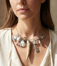 White Buffalo, Horn, Mercury Dime, Charm Necklace