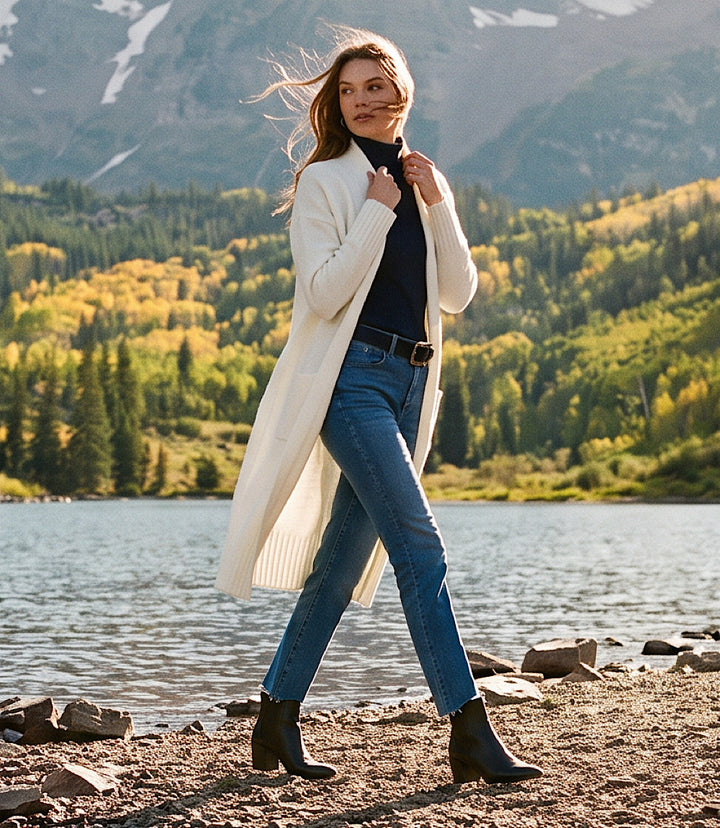 Long Open Front Cardigan Sweater