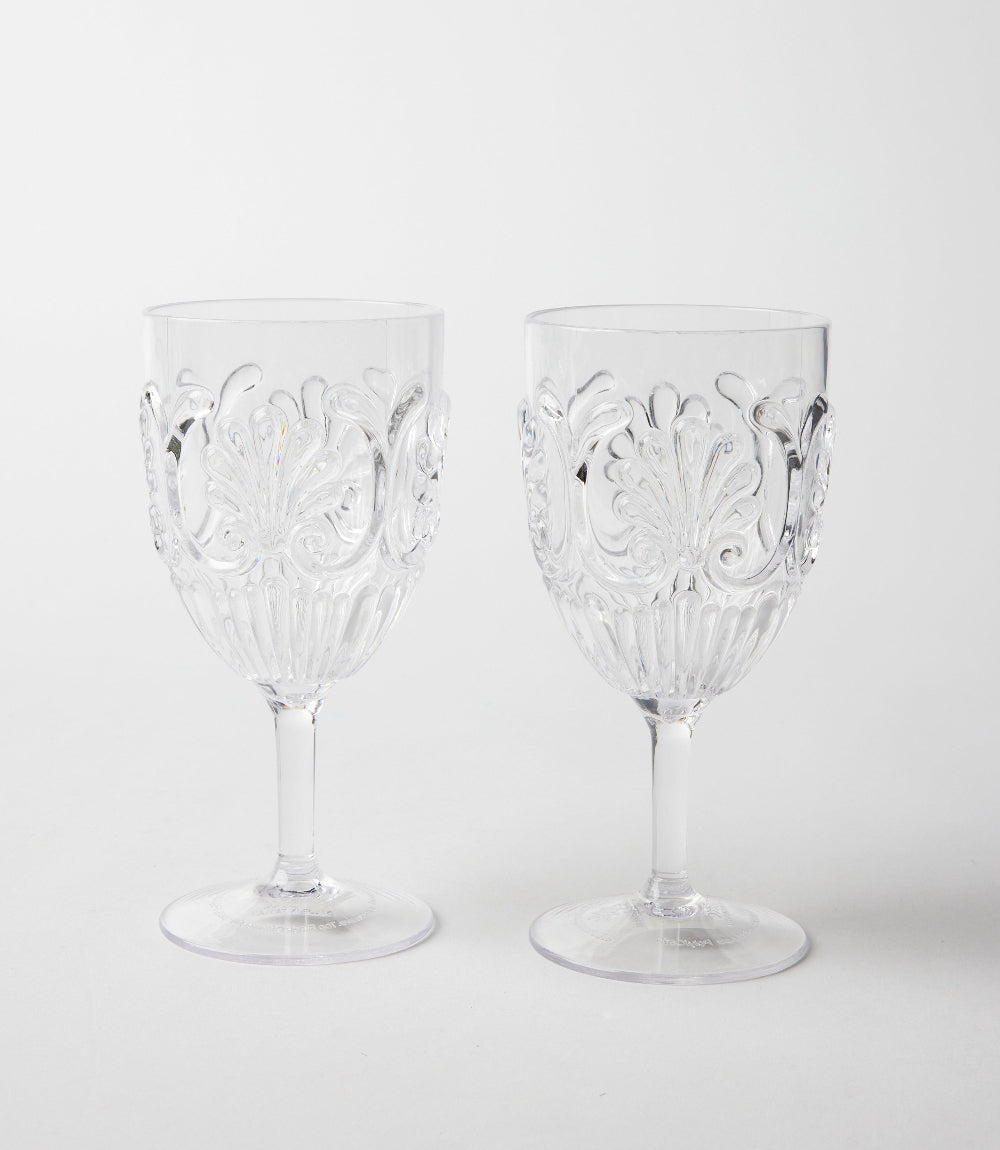 Acrylic Fleur Wine Glass