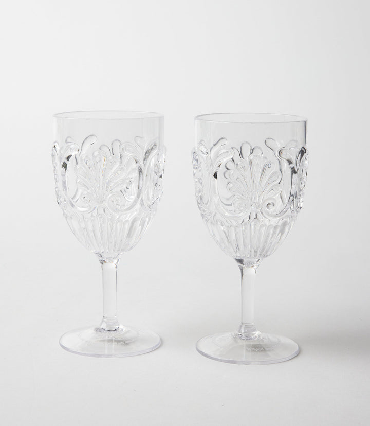 Acrylic Fleur Wine Glass
