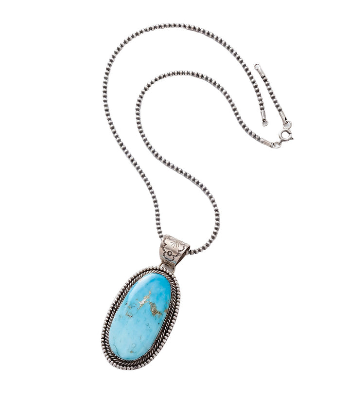 Sterling Silver Turquoise Pendant Necklace