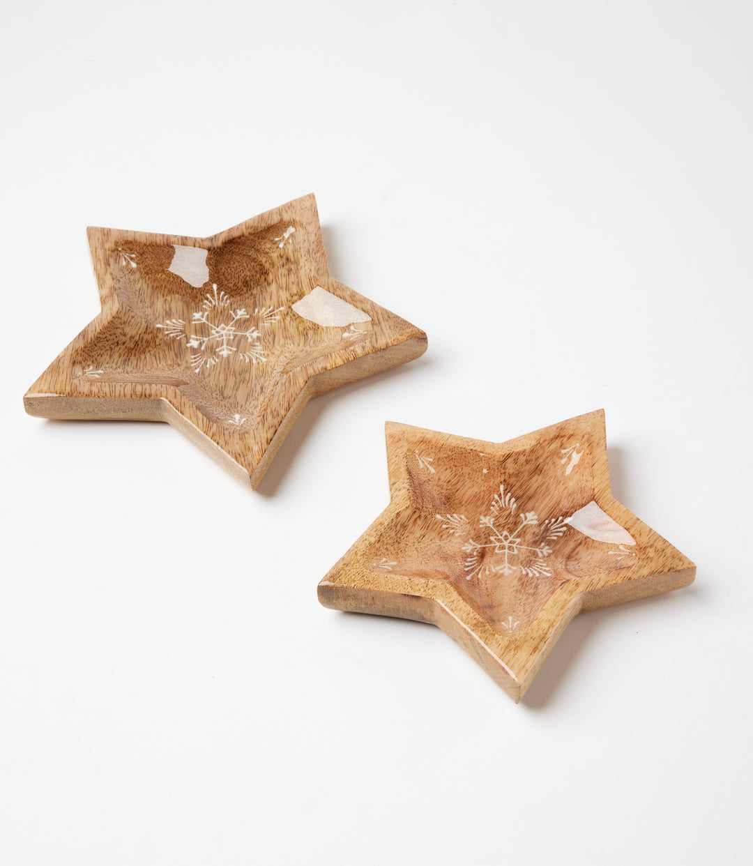 Wooden Star Serving Trays, Set Of 2