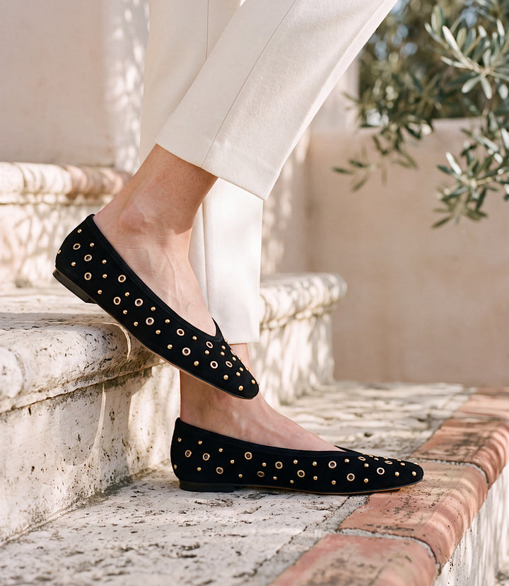 Dolce Vita Caret Stud Embellished Ballet Flats