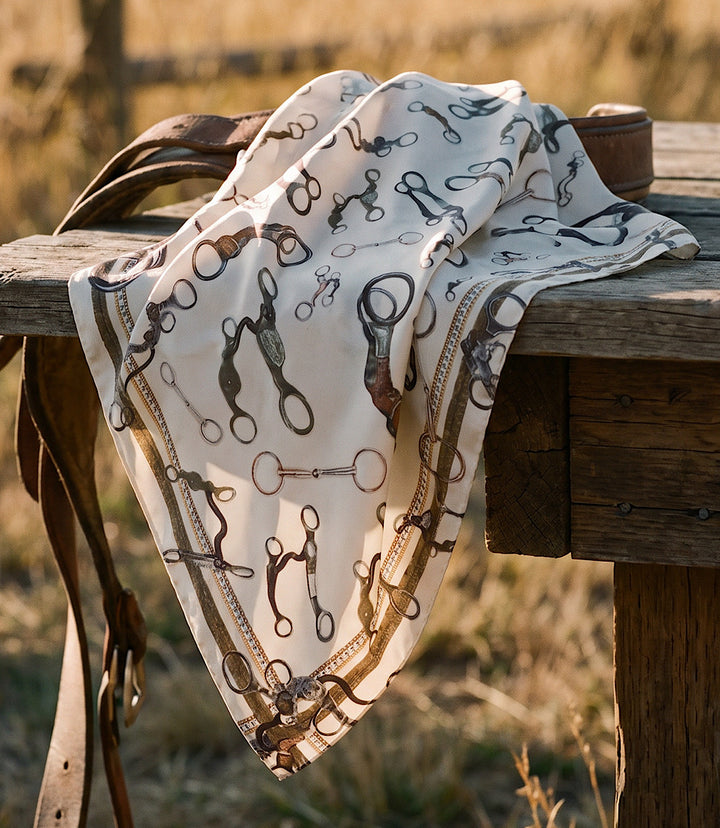 Horsebits Print Silk Scarf