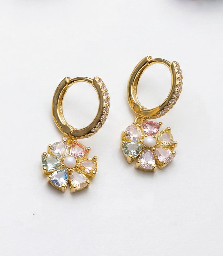 Crystal Pinwheel Earrings