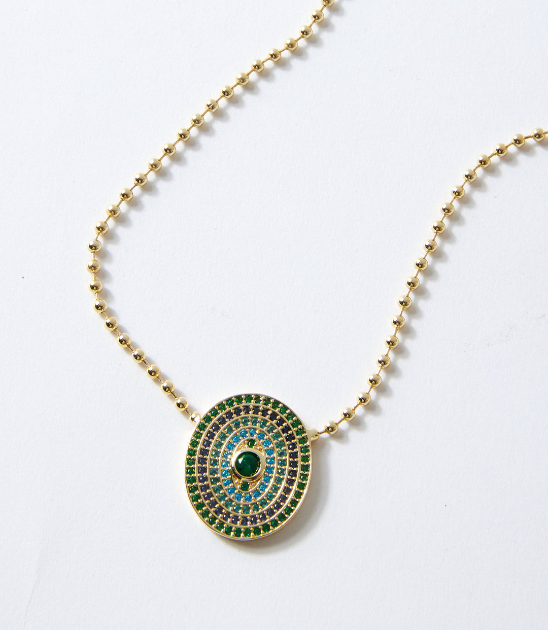 Gemstone Disc Necklace