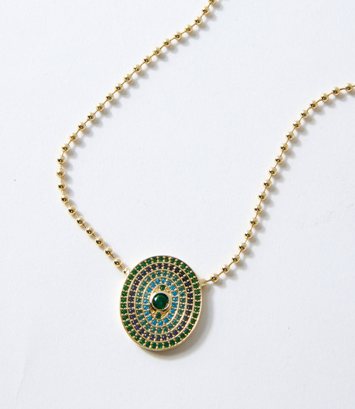 Gemstone Disc Necklace