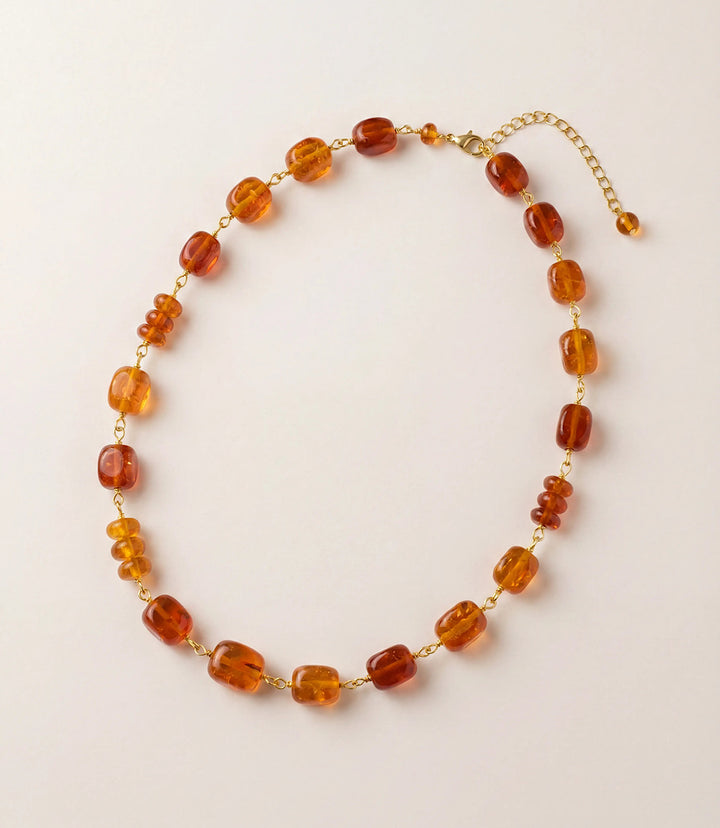 Amber Link Necklace