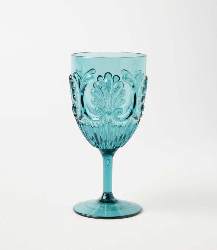 Acrylic Fleur Wine Glass