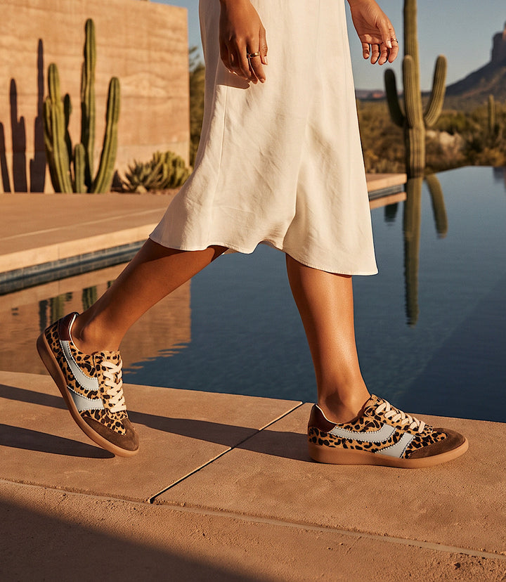 Dolce Vita Merit Calf Hair Leopard Sneakers