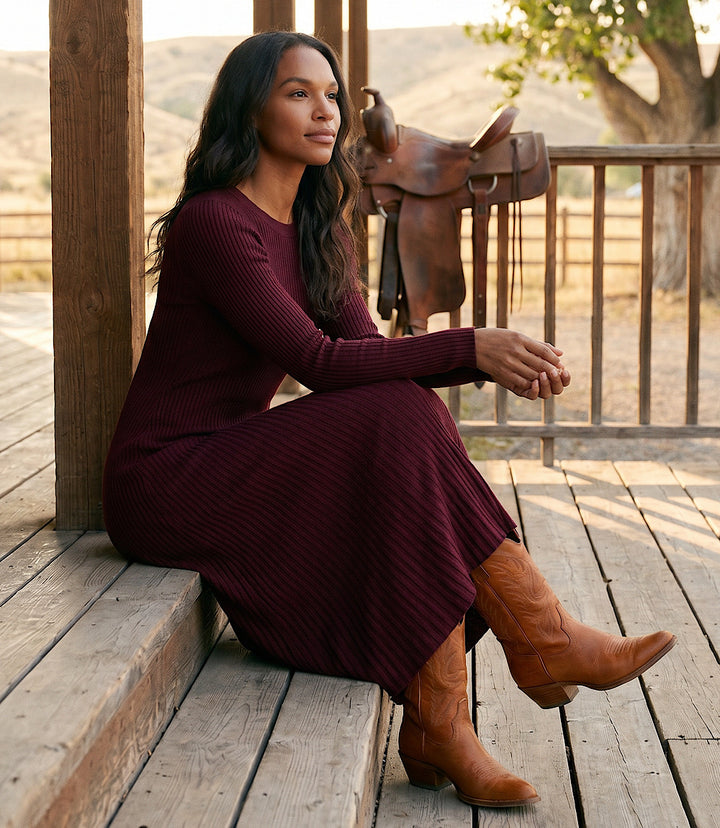 Seamless Sweater Midi Dress