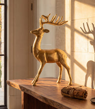 Metal Reindeer Sculpture