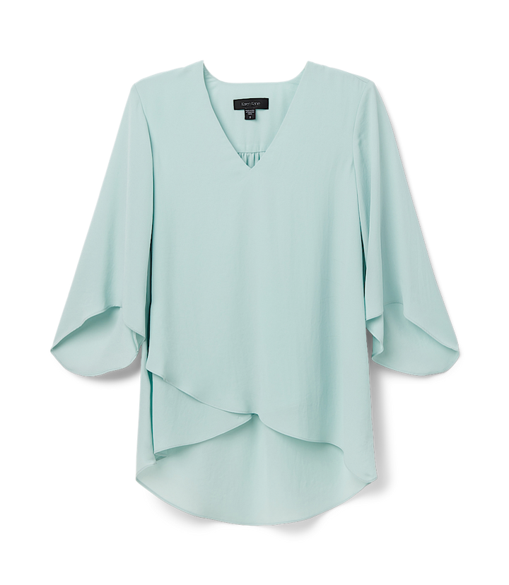 Plus Size Bracelet Sleeve Asymmetric Top