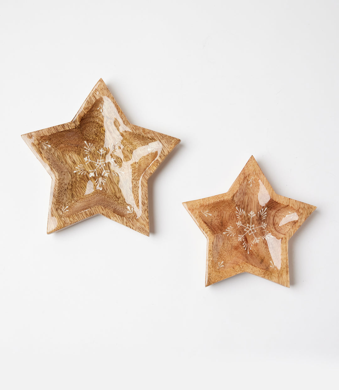 Wooden Star Serving Trays, Set Of 2