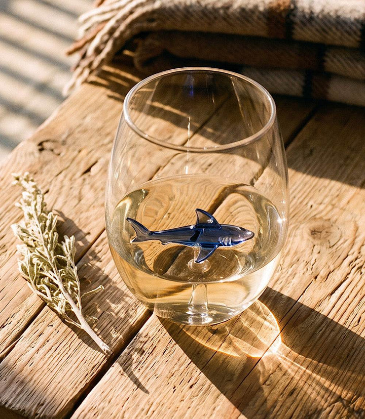 Shark Stemless Wine Glass