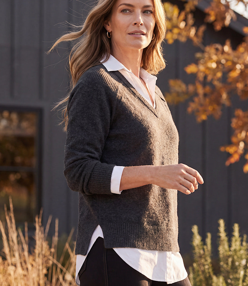 Petite Size Layered Sweater