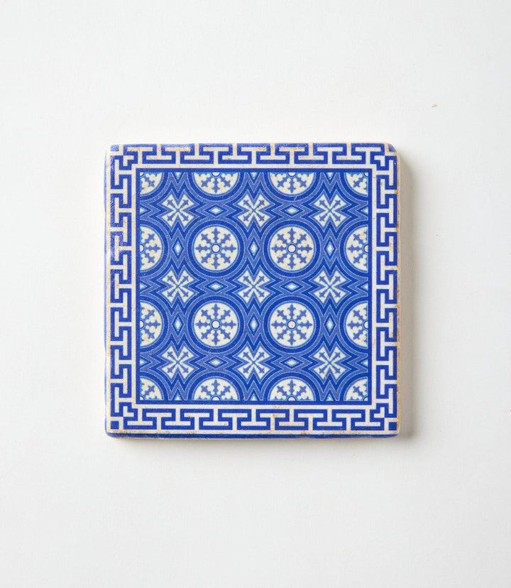 Mediterranean Tile Marble Coasters, Set Of 4