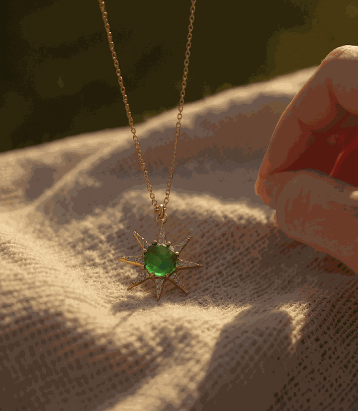 Cabochon Sun Necklace