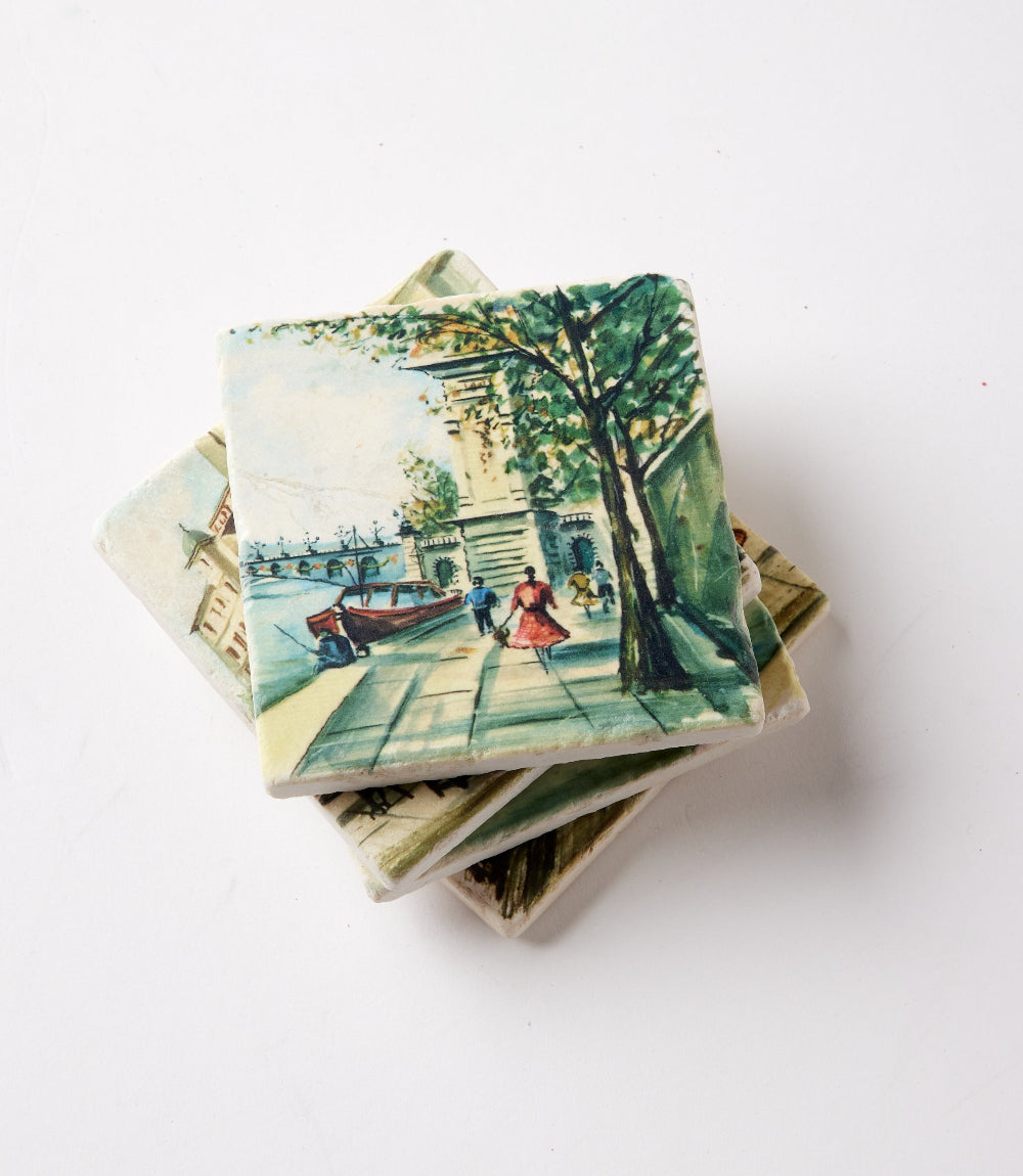 Paris Marble Coasters, Set Of 4