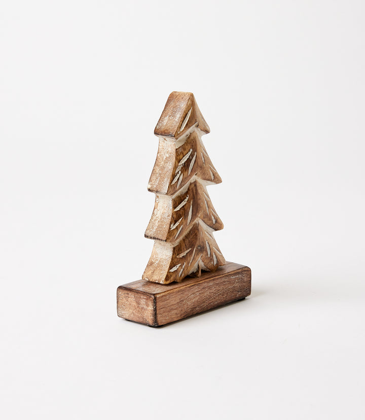 Wooden Pine Trees, Set Of 3