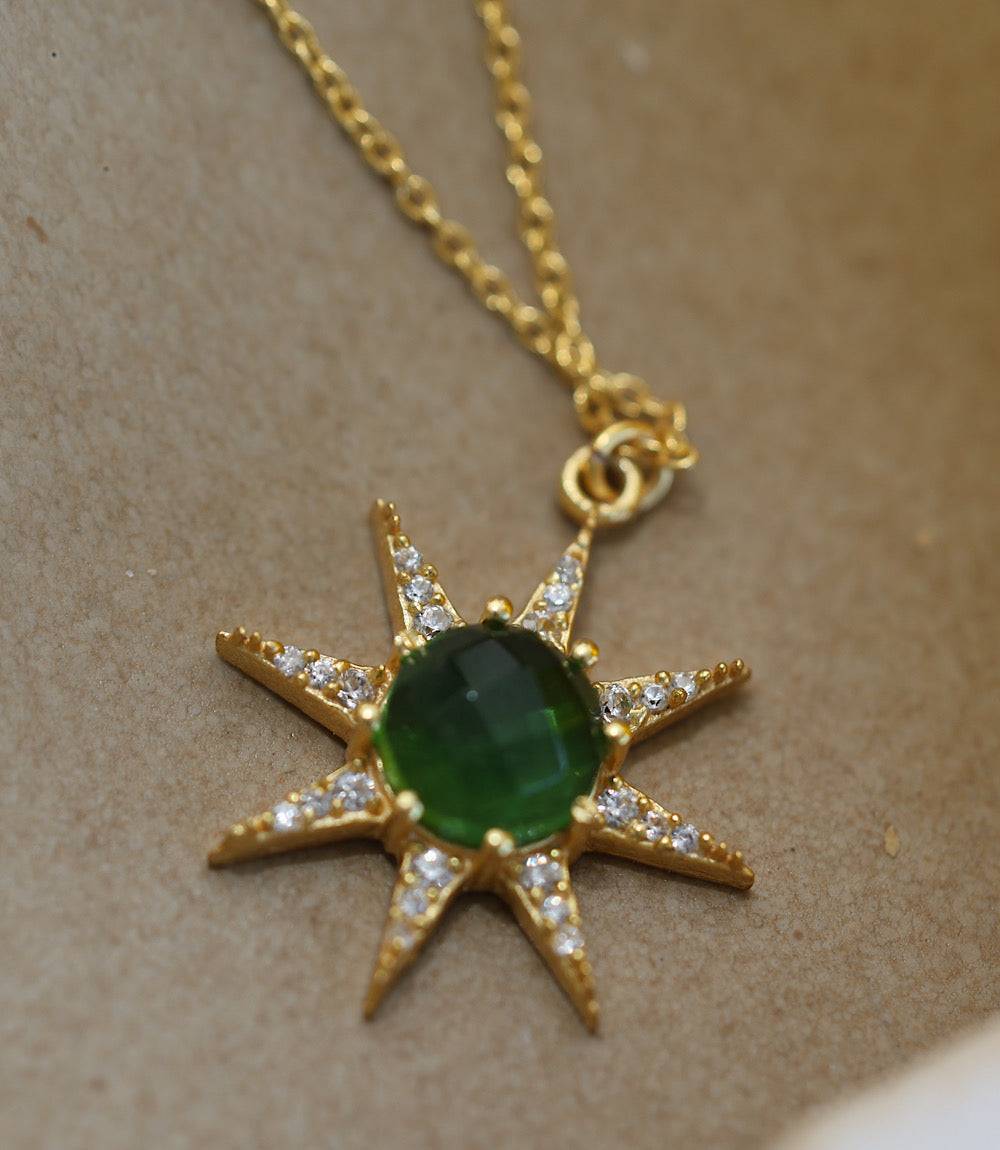 Cabochon Sun Necklace
