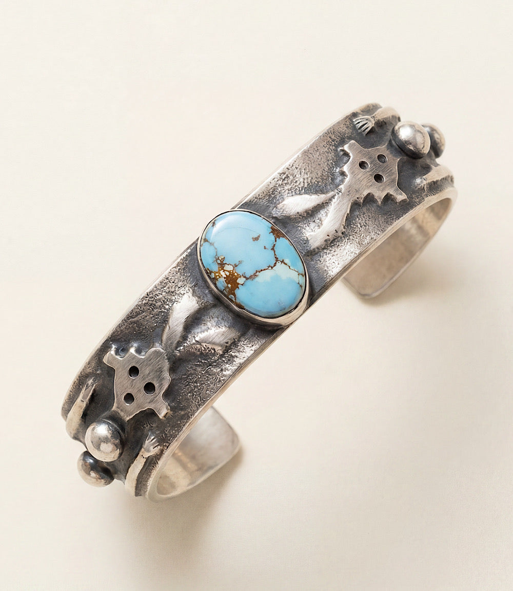 Golden Hill Turquoise Stone Cuff Bracelet