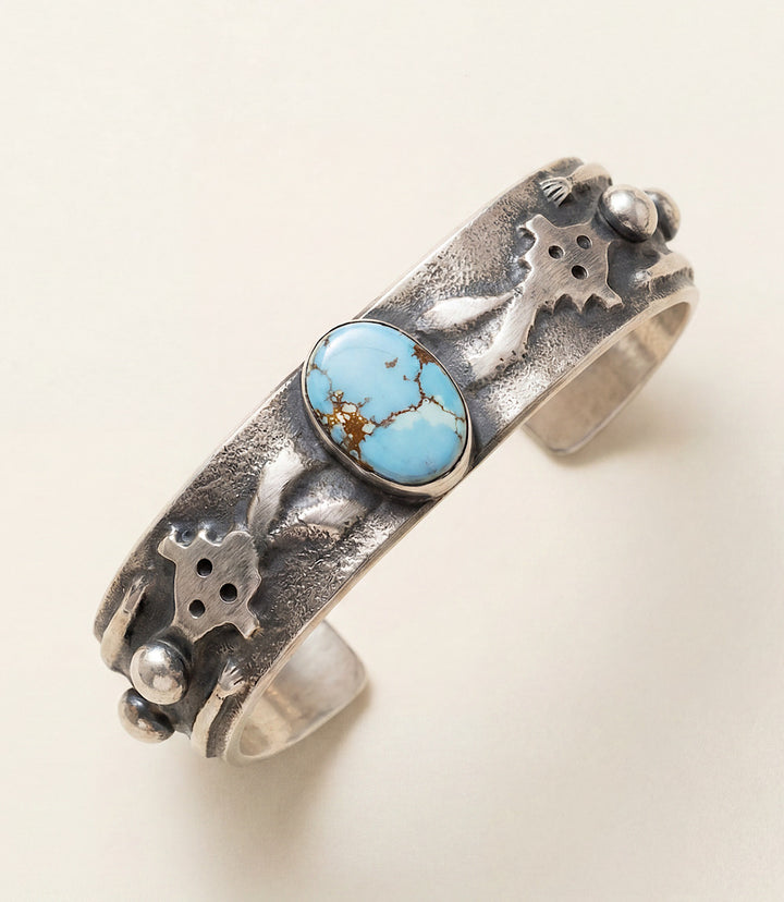 Golden Hill Turquoise Stone Cuff Bracelet