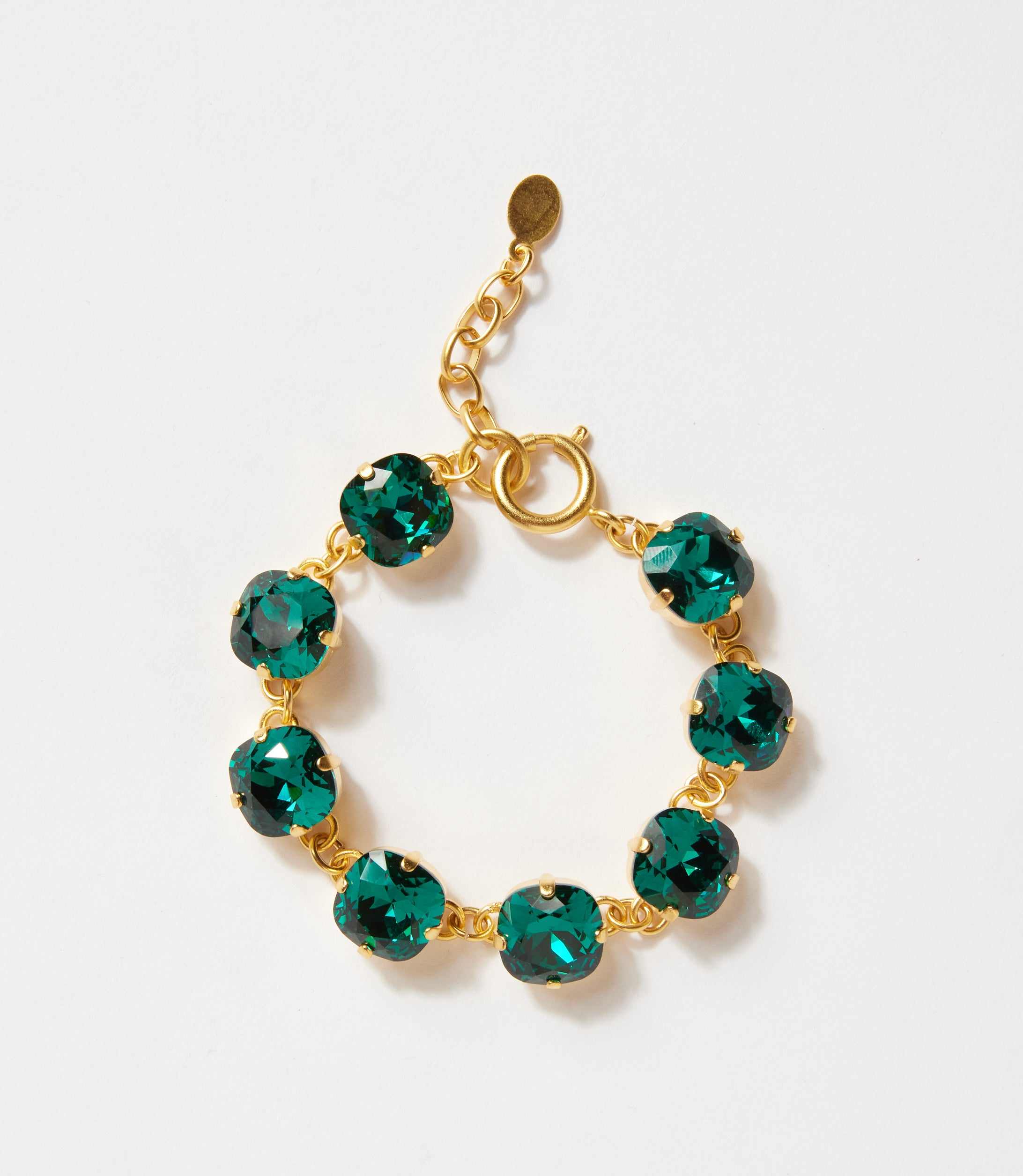 Large Crystal Bracelet - Elegant Swarovski Green Crystal Jewelry