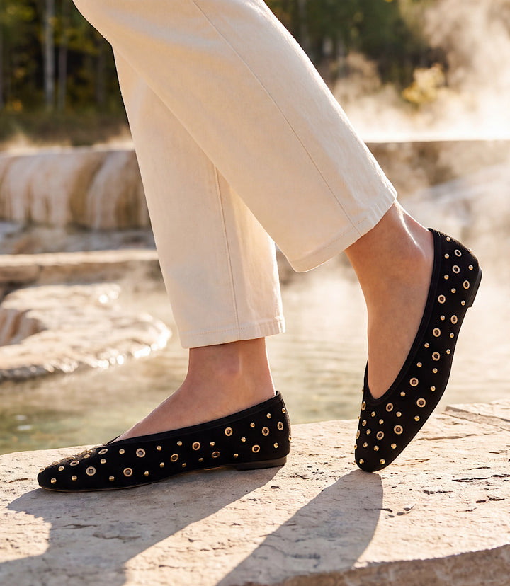 Dolce Vita Caret Stud Embellished Ballet Flats