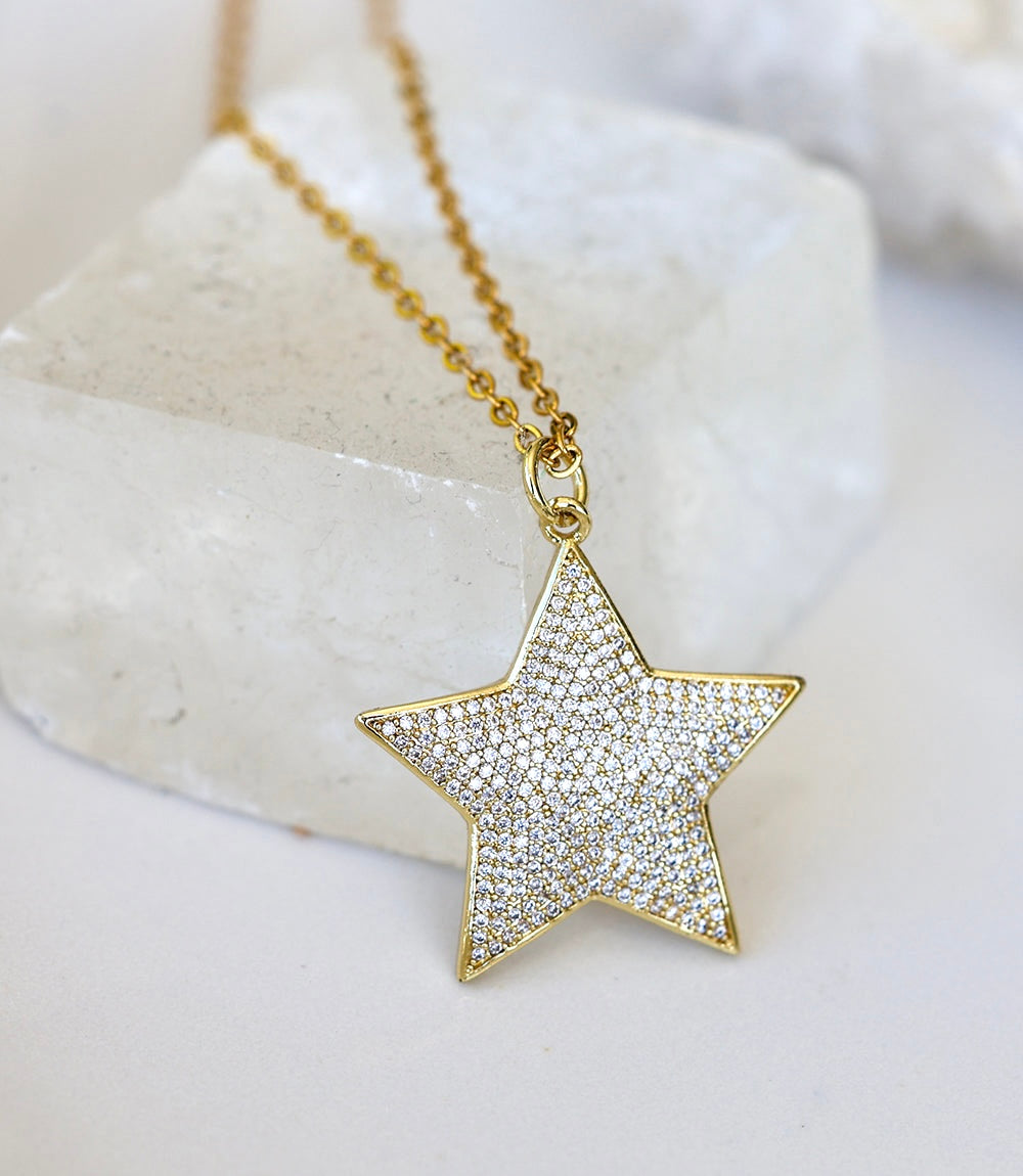 Pavé Star Pendant Necklace