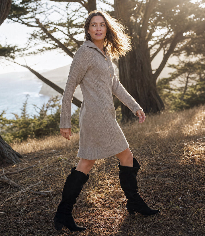 Cable Knit Sweater Dress