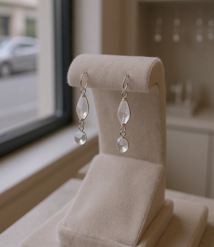 Blush Rose Quartz Earrings