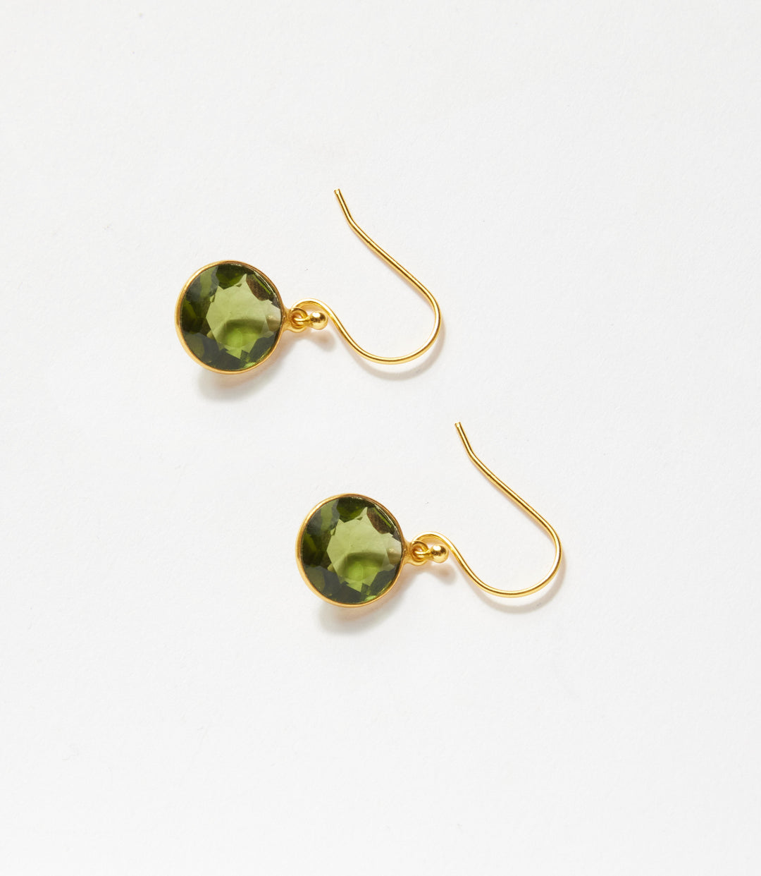 Round Gemstone Earrings