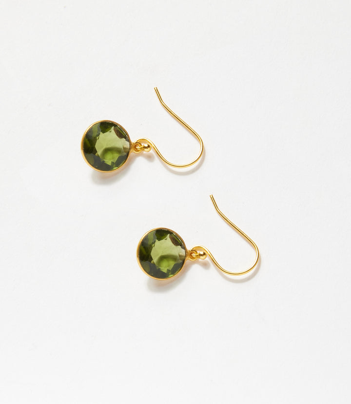 Round Gemstone Earrings