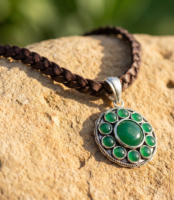 Beaded Concho Necklace